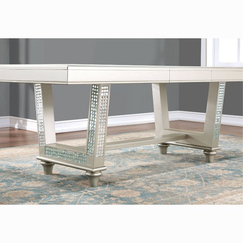 84&#34; Jenra Expandable Dining Table Champagne - HOMES: Inside + Out, 3 of 4