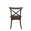 Set of 2 Kaelyn Side Dining Chair Dark Oak/Black - Acme Furniture: French Bistro Style, Wood Frame, Armless Design - 3 of 4