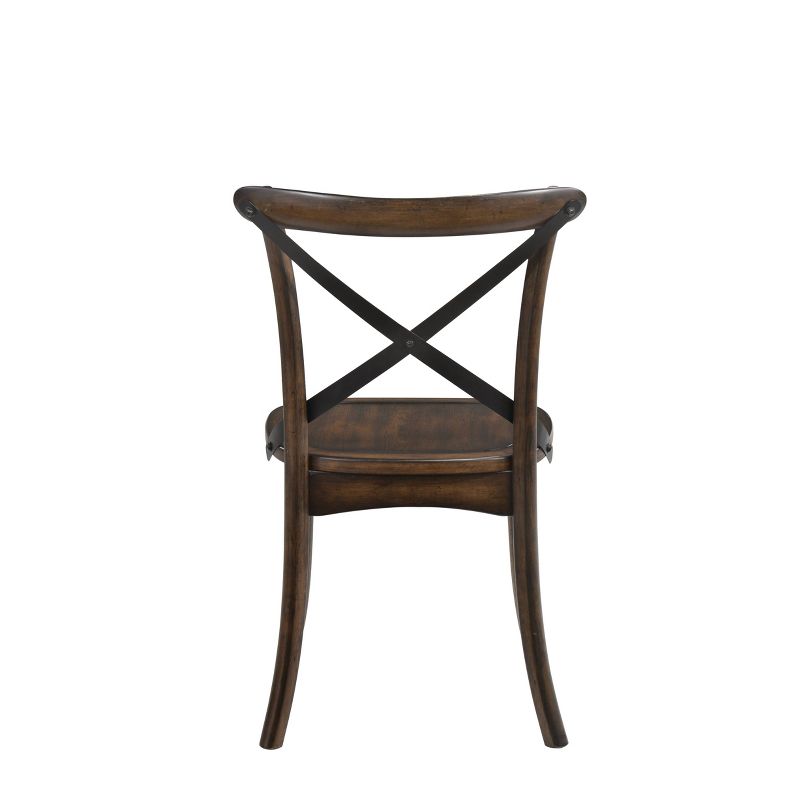 Set of 2 Kaelyn Side Dining Chair Dark Oak/Black - Acme Furniture, 4 of 7