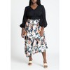 ELOQUII Women's Plus Size Asym Tiered Printed Skirt - 4 of 4