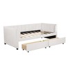 NicBex Twin Size Daybed with Trundle 79.7" Upholstered Velvet Fabric Wooden Daybed Frame with 2 Drawers for Apartment - 4 of 4