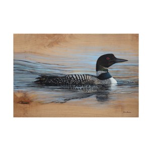 Canvas Wall Art - Jim Brune 'Loon Reflection' Wall Art for Living Room, Bedroom, or Office Décor by Trademark Fine Art - 24 x 16 Inches - 1 of 4