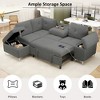 88.2"W L-Shaped Sectional Sofa Couch Upholstered Sofa Bed with Ample Storage Space, Two Cup Holders and Two USB Ports for Living Room - ModernLuxe - 4 of 4
