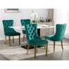 NicBex Velvet Dining Chairs Set of 2,Armless Kitchen Chairs with Tufted Backrest and Chrome Stainless Steel Plating Legs for Dining Room,Kitchen - 4 of 4