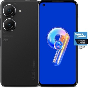 ASUS ZenFone 9, 5.9” FHD+ 2400x1080 AMOLED 120Hz, 50MP/12MP Dual Camera, 8GB, 256GB, 5G LTE Unlocked Dual SIM, Black, US Version, AI2202-8G256G-BK - 1 of 4