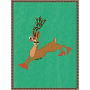 Amanti Art Rudolph Red Heel by Bouffants and Broken Hearts LLC Canvas Art Framed - 1 of 4