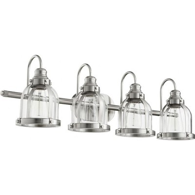 Quorum Lighting Banded Dome 4 - Light Vanity in  Satin Nickel