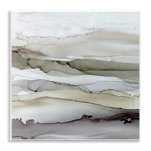Stupell Industries Abstract Mountain Range Watercolor Interpretation Brown Grey Wall Plaque Art - 1 of 4