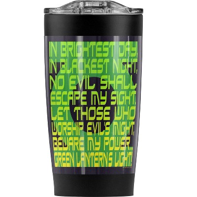 Green Lantern Green Lantern Oath Steel Tumbler 20oz Coffee Travel Mug