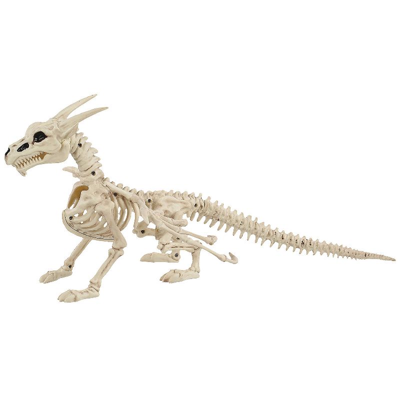 Seasons USA Skeleton Dragon Prop Halloween Decoration -  13 in x 22 in x 8 in - Off-White, 3 of 5