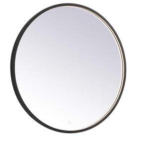 Elegant Lighting Pier 32 inch LED mirror with adjustable color temperature 3000K/4200K/6400K in black - 1 of 4
