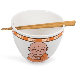 Toynk Hungry Buddha Japanese Style Dinnerware Set | 16-Ounce Ramen Bowl and Chopsticks - 1 of 4