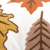14"x26" Oversize Leaves Pattern Lumbar Throw Pillow Cover - Rizzy Home: Cotton Canvas, Hidden Zipper, Pet Friendly - 4 of 4
