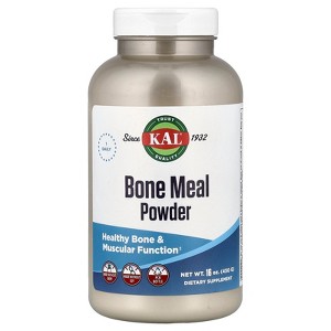 KAL Bone Meal Powder | Sterilized & Edible Supplement Rich in Calcium, Phosphorus, Magnesium | For Bones, Teeth, Nerves, Muscular Function | 16 oz - 1 of 4