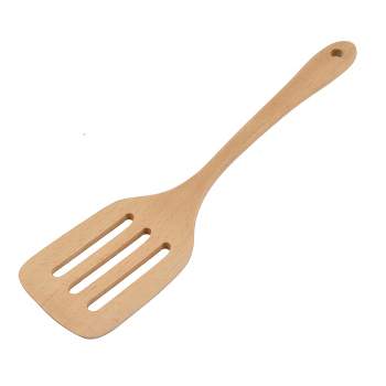 Unique Bargains Wooden Hollow Design Cooking Ware Frying Turner Spatulas and Turners Wood Color 1 Pc