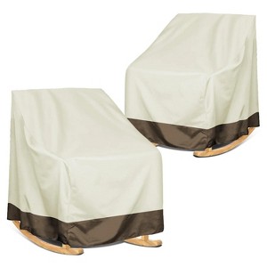 Rocker Chair Cover  420D Waterproof Patio Outdoor 2 Piece Set - 1 of 4