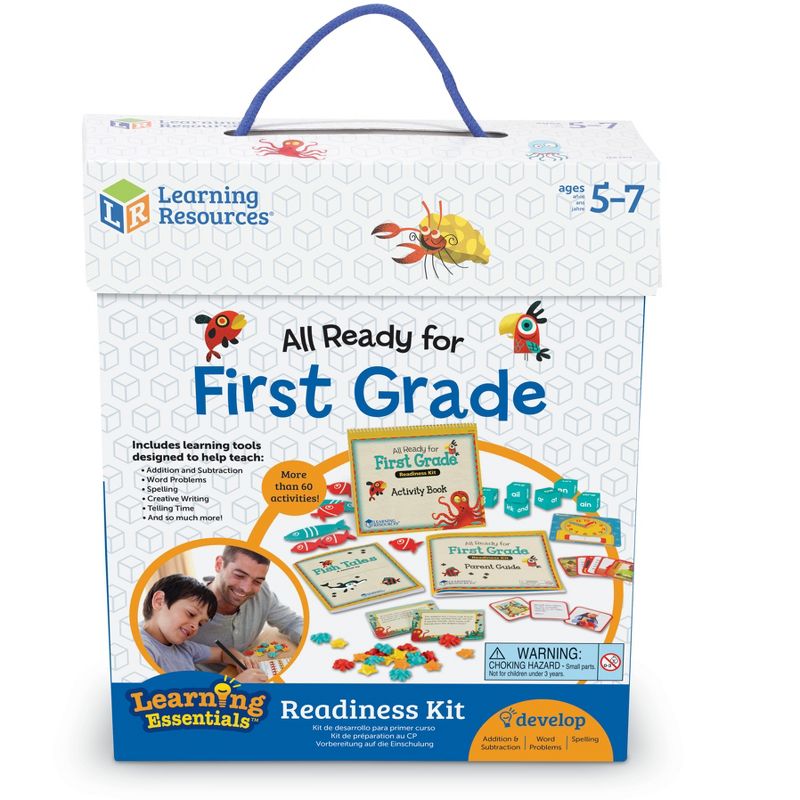 Learning Resources All Ready for First Grade Readiness Kit - 67 pieces, Ages 5+ Kids Learning Activities, 2 of 6