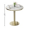 Vynxaria Elegant Round Coffee Tables with Faux Marble Top - 3 of 4