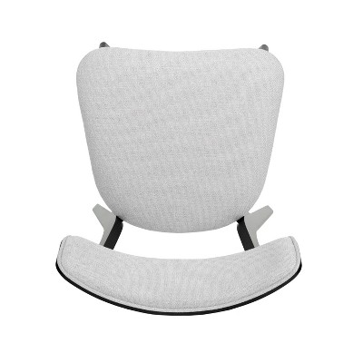 Chazz Light Gray Upholstered Dining Chairs with Matte Black Wood Frame