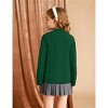 Clearlove Girls' Classic Cable Knit Button Front Cardigan Round Neck Chunky Sweater Jacket for School & Play - 4 of 4