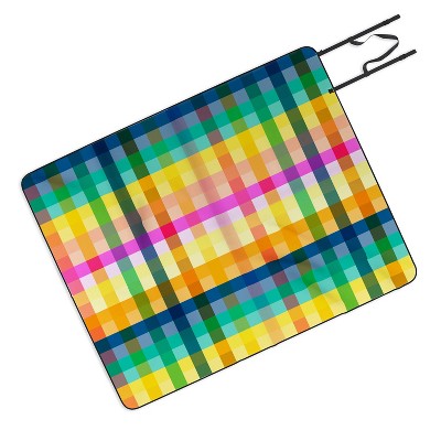 Ninola Design Rainbow Spring Gingham Picnic Blanket - Deny Designs