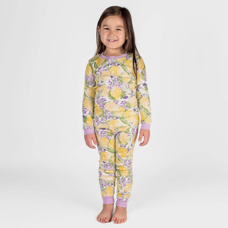 Burt&#39;s Bees Baby&#174; Girls&#39; Floral Snug Fit Pajama Set - Purple, 4 of 6