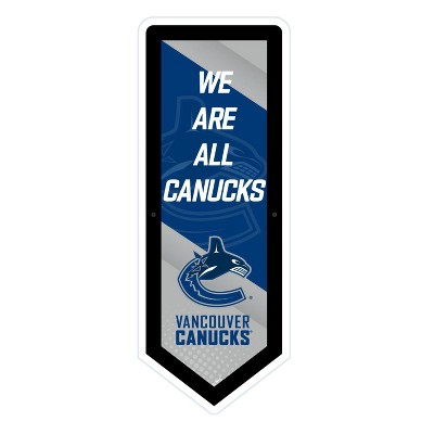 Evergreen Ultra-Thin Glazelight LED Wall Decor, Pennant, Vancouver Canucks- 9 x 23 Inches Made In USA
