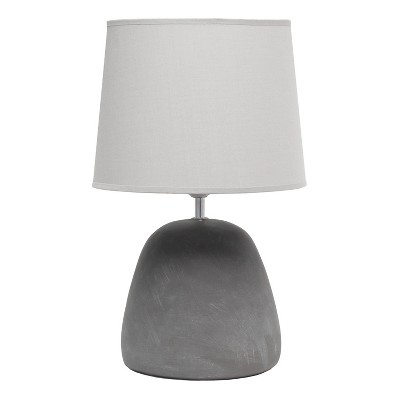 Round Concrete Table Lamp with Shade Gray - Simple Designs