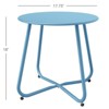 GRANDPATIO Designs Steel Patio Side Table, Weather Resistant Outdoor Round End Table - 4 of 4