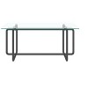 CAVINAS Coffee Tables for Living Room Modern Rectangle Coffee Table Clear Glass Tabletop Side Tables with Metal Leg - 4 of 4