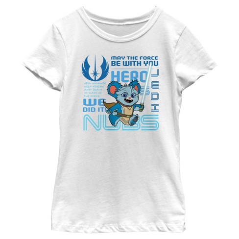 Disney Collection Young Jedi Adventures Little & Big Girls Crew Neck Star  Wars Short Sleeve Graphic T-Shirt