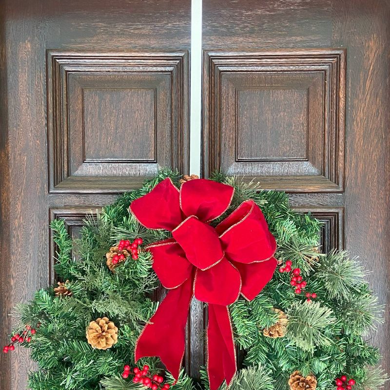 Haute D&#233;cor 18&#34; Dual Hook Christmas Wreath Hanger Matte White, 2 of 4