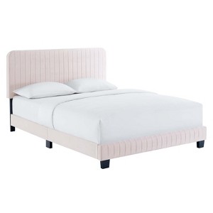 Modway Celine Channel Tufted Performance Velvet King Platform Bed - 1 of 4