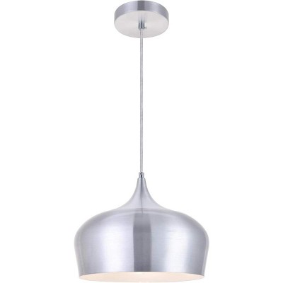 Nora Sleek Teardrop Aluminum Pendant Lamp in Burnished Nickel