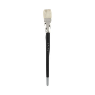 Creative Mark Pro Stroke Premium White Chungking Hog Bristle Artist Paint Brush - Bright - Natural Bristle Brush w/ Great Control Suitable for Oils,