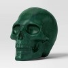 Plastic Skull Figurine - Hyde and EEK! Boutique™ Rich Dark Green - 3 of 3