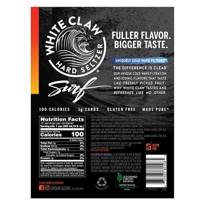 White Claw Surf Hard Seltzer - 12pk/12 fl oz Cans