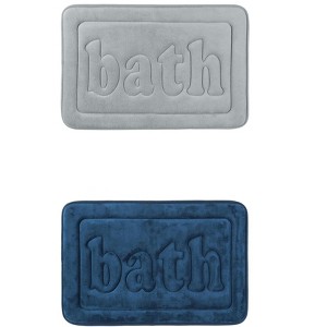 REGALWOVEN Memory Foam Water Absorbent Quick Dry Non-Skid Bottom Soft Bath Mats 2 Pcs - 1 of 4