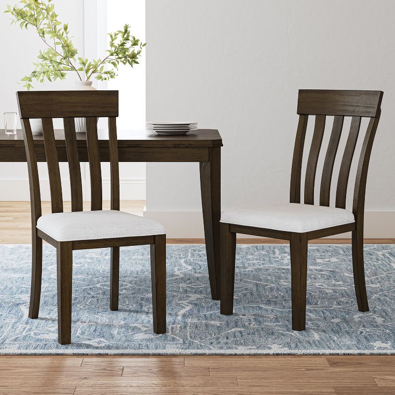 Cecilia Transitional Style Solid Wood Dining Chair Set | ARTFUL LIVING DESIGN-BROWN, 2 of 9