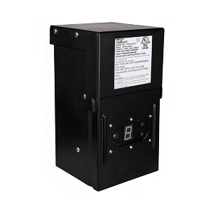 Fusion 300 Watts Low Voltage Stake Light Transformer with Built-In Timer Enhance Brightness and Elegance for Backyard and Patio, Black - 1 of 4