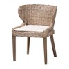 bali & pari Niesha Natural Rattan and Mahogany Wood Dining Chair Kubu Gray/Rustic Taupe - 2 of 4