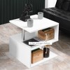 NicBex 20 Inch S-Shaped Coffee Table with Storage Shelf and Steel Poles for Living Room,Bedroom - 2 of 4