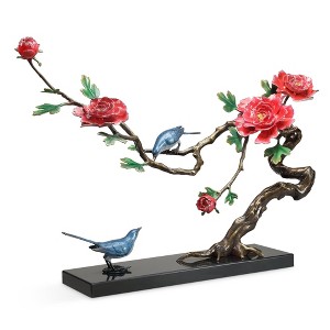 SPI Home Bluebirds of Happiness Sculpture – Brass Nature-Inspired Art with Branch Detail, 21" H - 1 of 3
