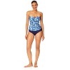 Women's Tie Dye Ikat Twist Front Bandeaukini Swim Top - 4 of 4