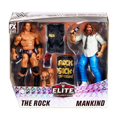 WWE Elite 2-Pack The Rock & Mankind Action Figure