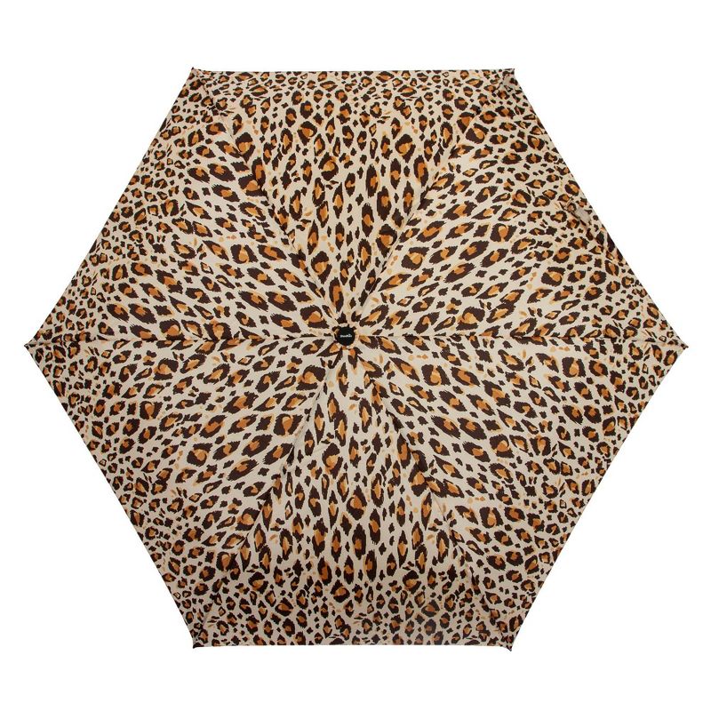 ShedRain Auto Open Auto Close Compact Umbrella - Tan Leopard Print, 2 of 6