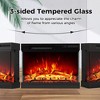 Tangkula 24" 3-Sided Electric Fireplace Insert w/Remote Control 3 Flame Colors 1-6H Timer - 4 of 4