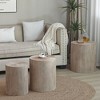 NicBex Modern Round Coffee Table Set of 3 with Wood Frame for Living Room and Office - 4 of 4