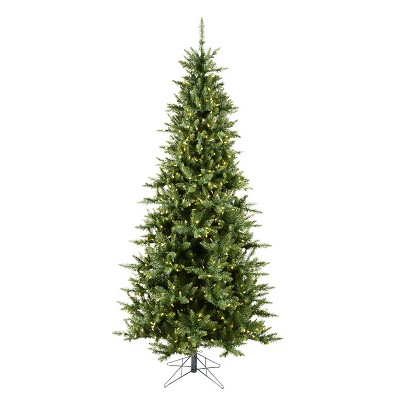 Vickerman Camdon Fir Slim 6.5 Foot Prelit Pencil Artificial Green Christmas Tree with Mini LED Lights