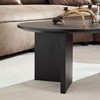 ALEXOUN 39.37 Inch Coffee Table - Modern Oval Coffee Table Center Table with Sturdy Pedestal Base for Living Room, Bedroom, Apartment Home - 4 of 4